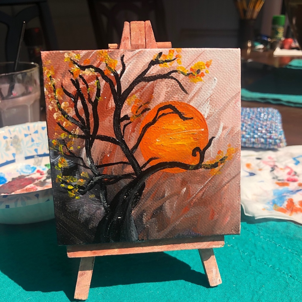 Save our planet- small tree painting